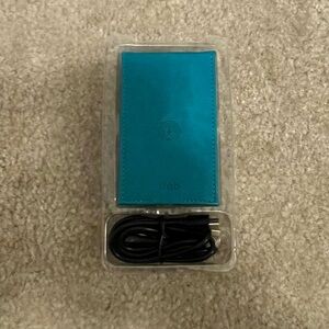 Blue Portable Pocket Charger and Mirror